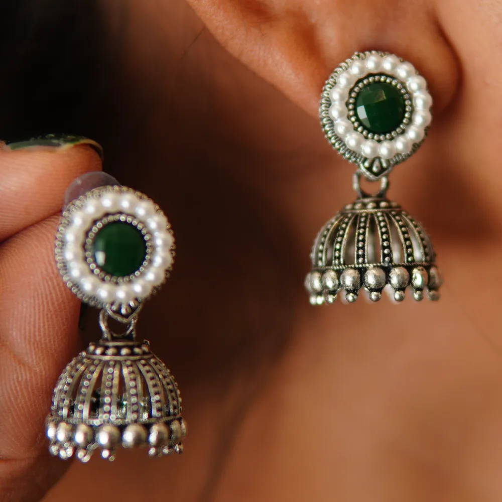 Moti jhumka earrings for women & girls – lightweight jewelry