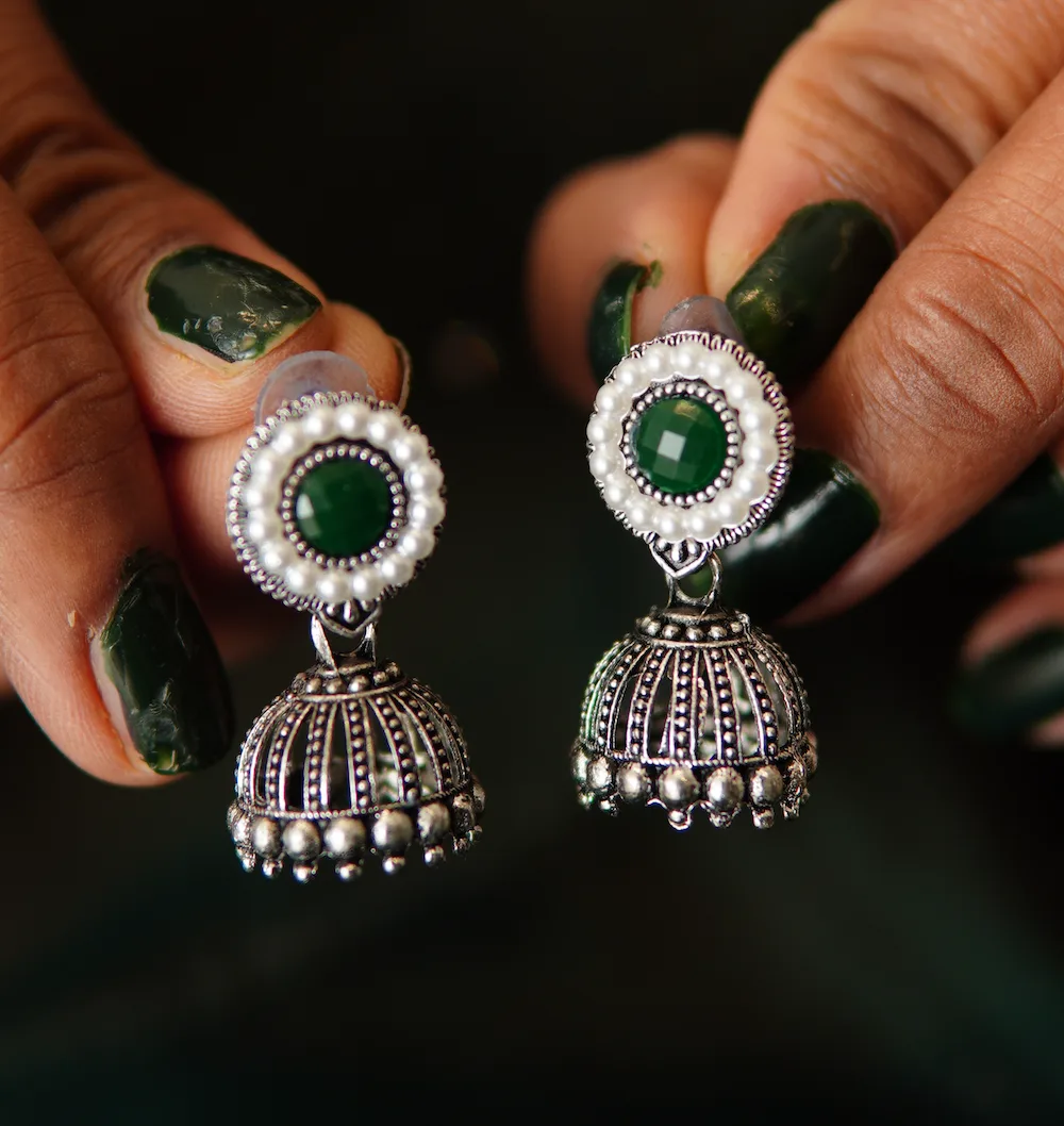 Elegant moti jhumka earrings for women and girls