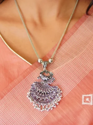 Oxidised classic necklace set for women – traditional jewelry