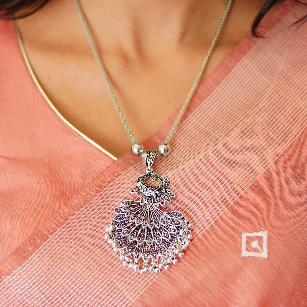 Oxidised classic necklace set for women – traditional jewelry