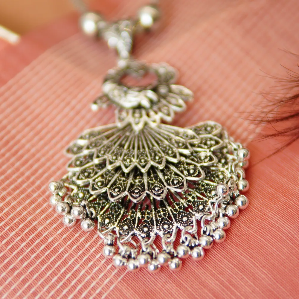 Handcrafted oxidised classic necklace set for women