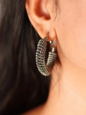 handcrafted-oxidised-earrings-with-intricate-net-design