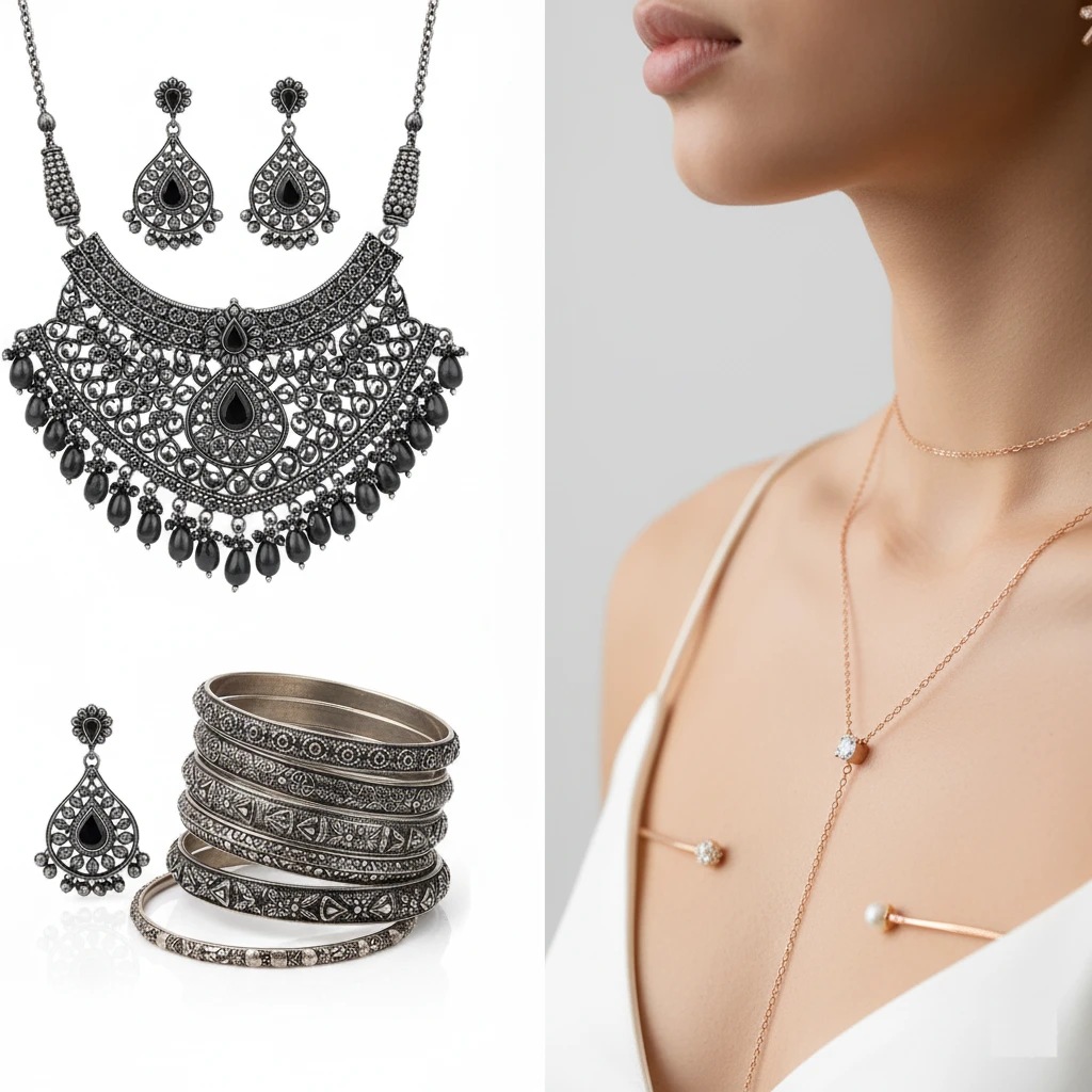 oxidized jewellery vs imitation jewellery