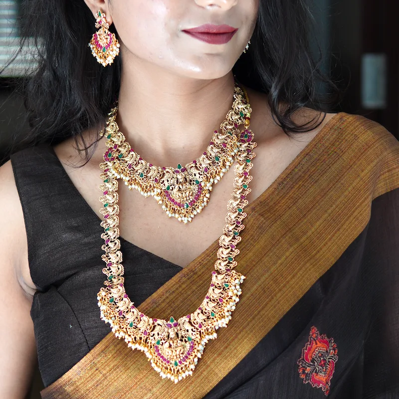 South Indian Jewellery Set for Women – Heavy & Traditional - Image 4