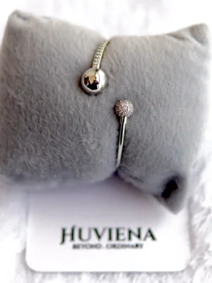 Classic Oxidised Kada for Women – Handcrafted Minimal Silver Bracelet by Huviena in oxidised silver finish