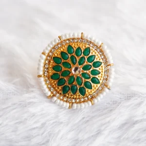 traditional ring ethnic design Green