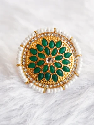 traditional ring ethnic design Green