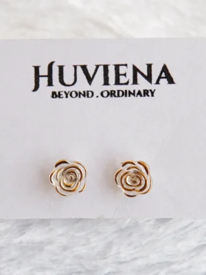 golden stud earring for women