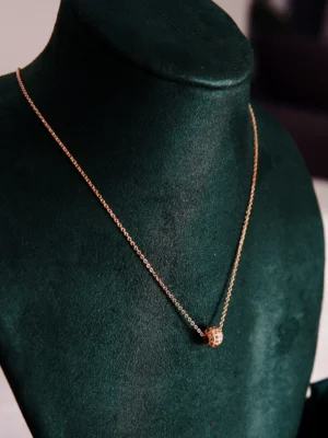 gold ball pendant necklace for women daily wear huviena